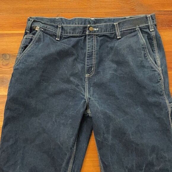 Carhartt Relaxed Fit Flame Resistant Denim Blue Jeans Mens 40 x 30 - Picture 15 of 15
